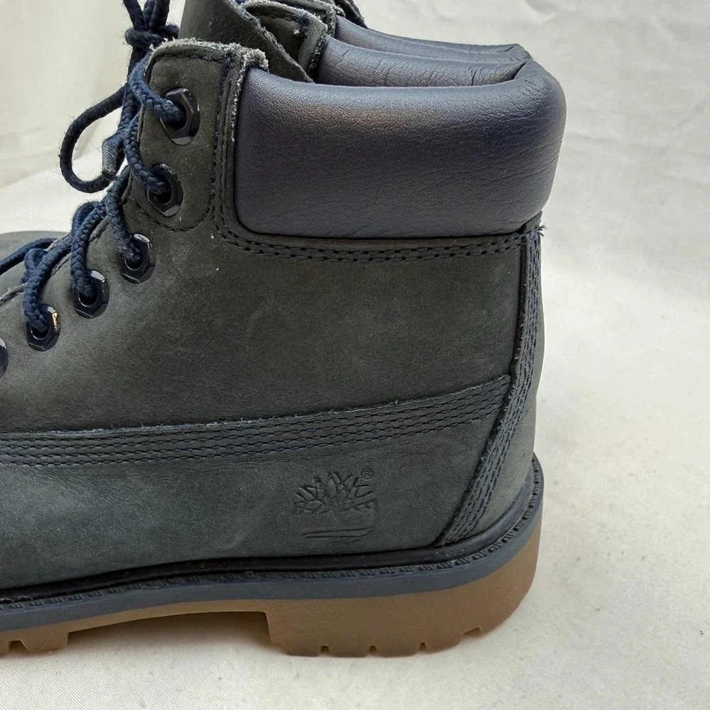 Boy Girl Timberland 6 In Premium Dark Blue Waterproof Boot TB0A171S Size 13.5